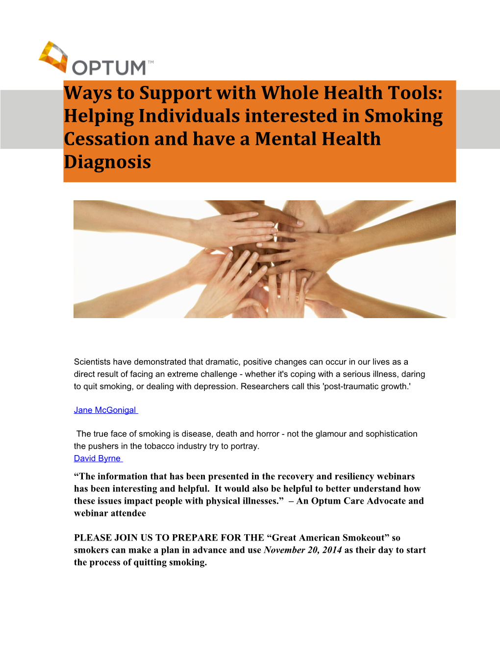 Title: Ways to Support with Whole Health Tools