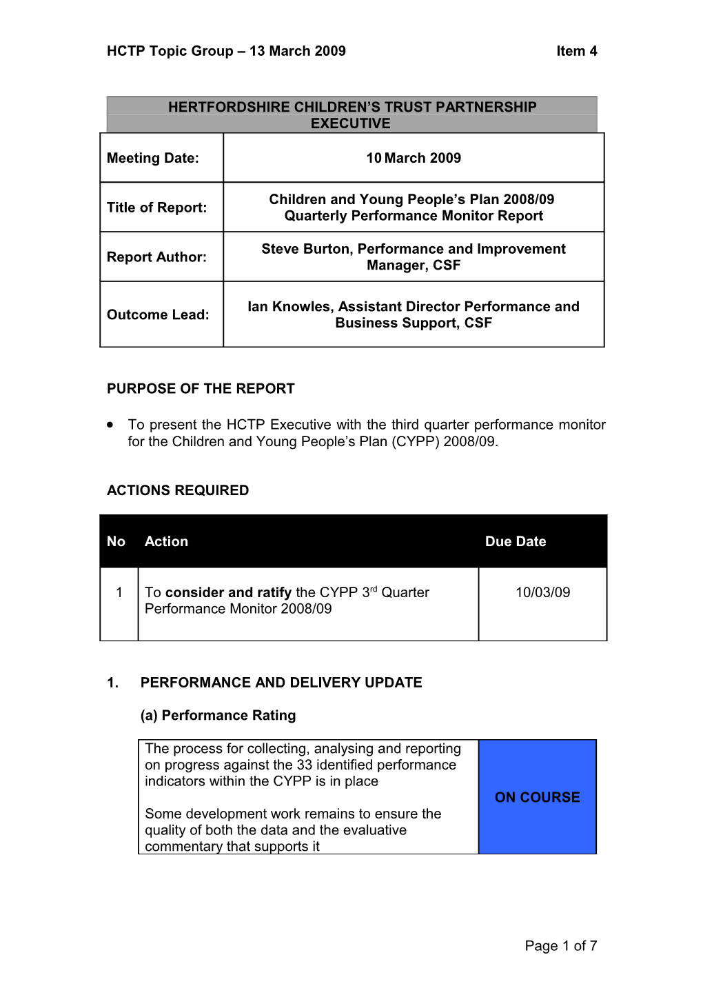 Hertfordshire Children S Trust Partnership