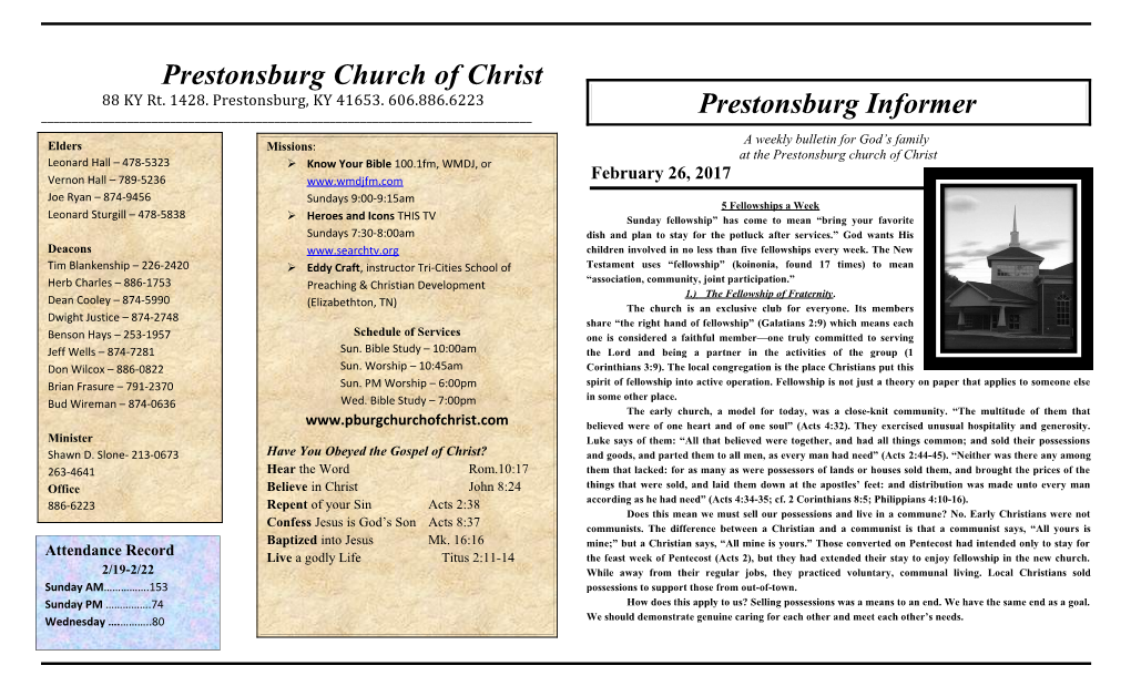 Prestonsburg Church of Christ