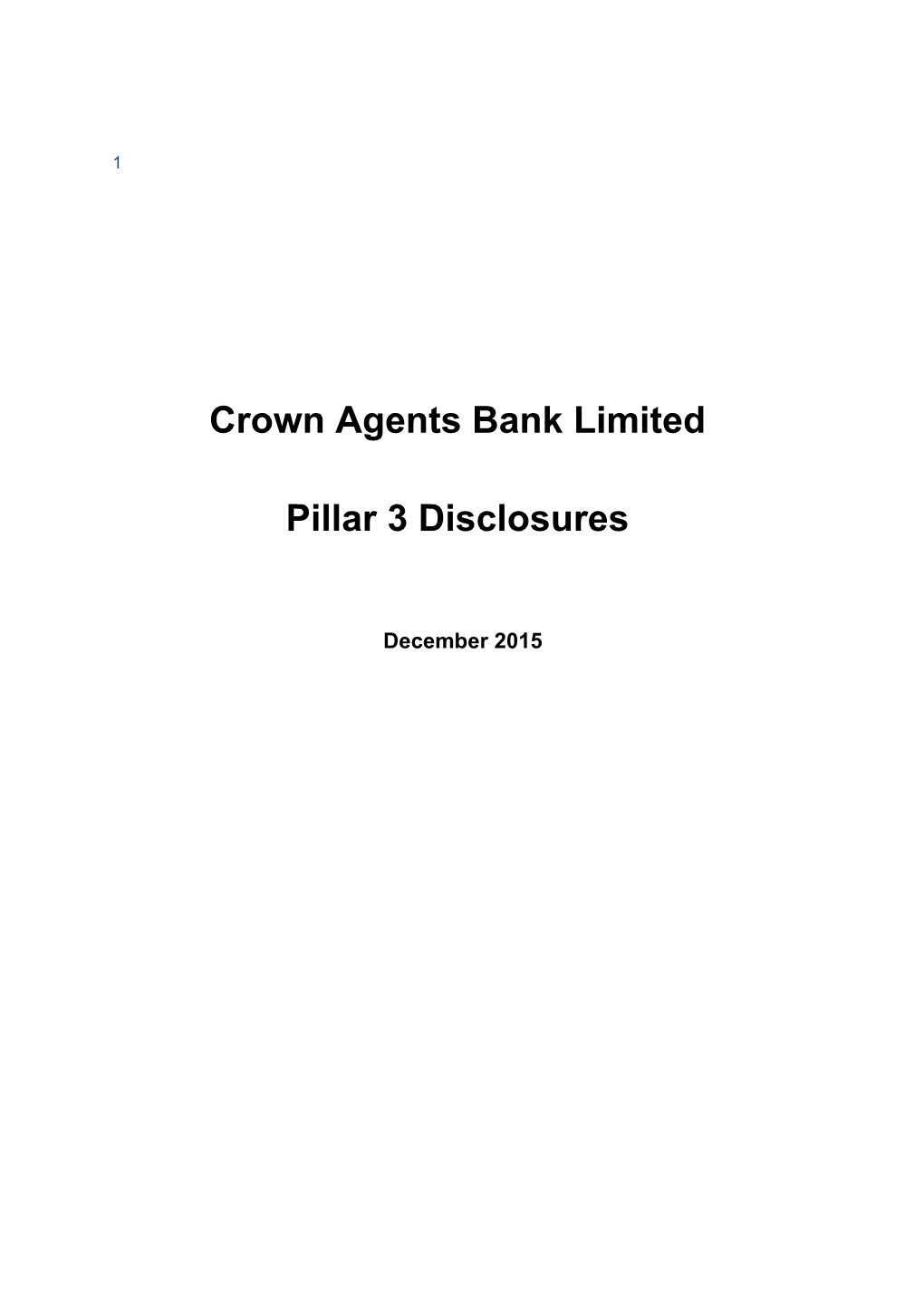 Crown Agents Bank Limited