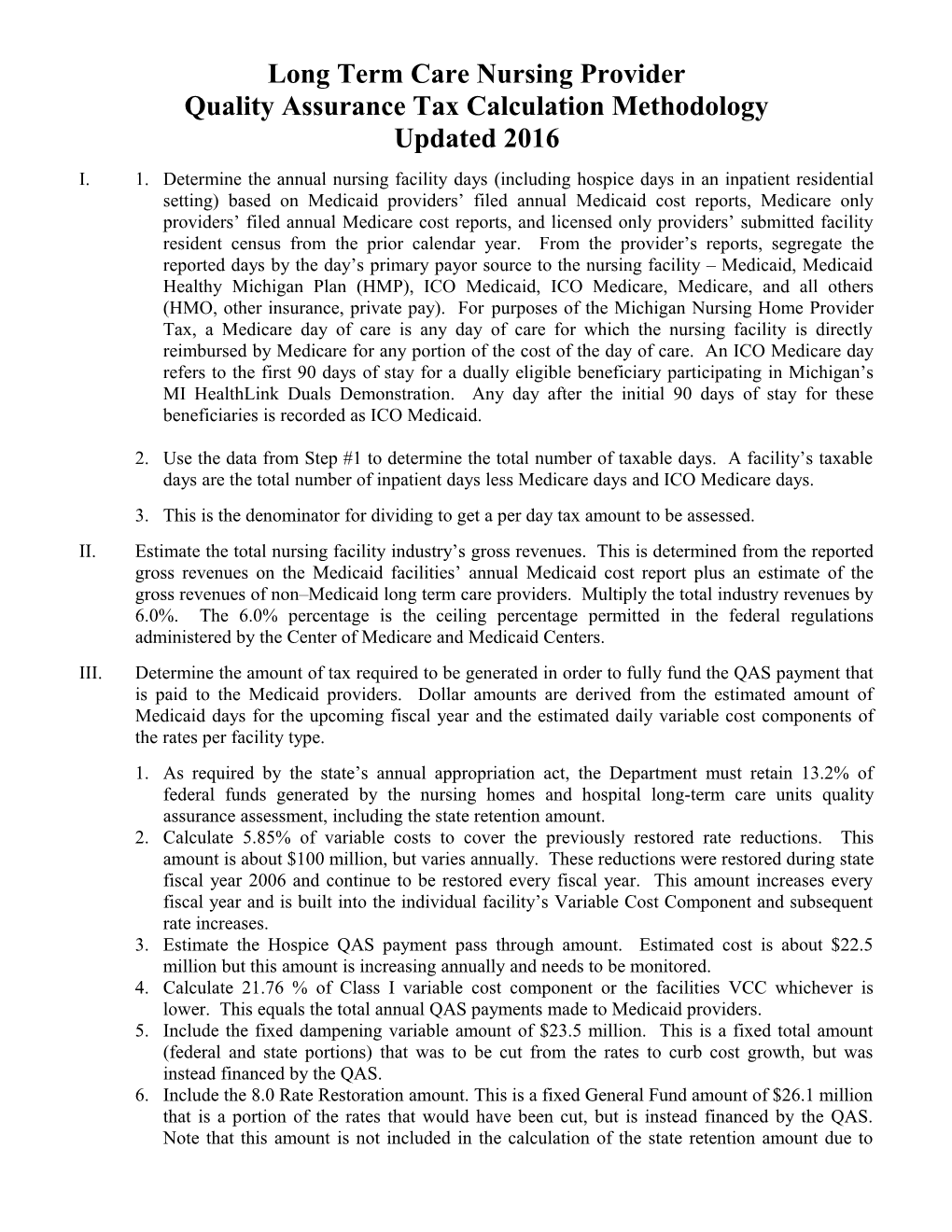 Calculating the NF QAAP