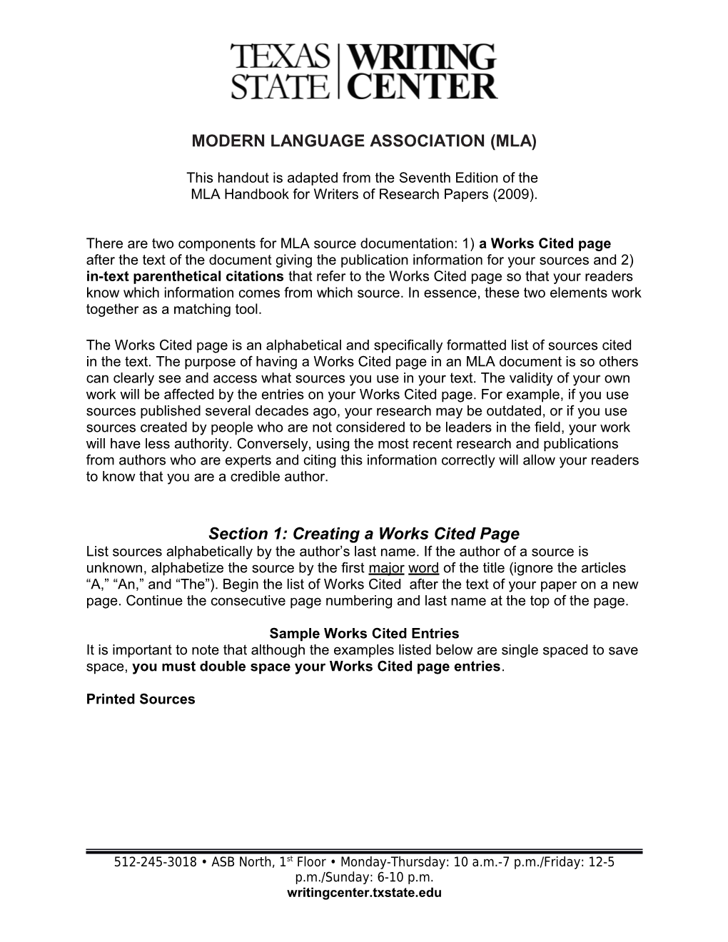 Modern Language Association (Mla)