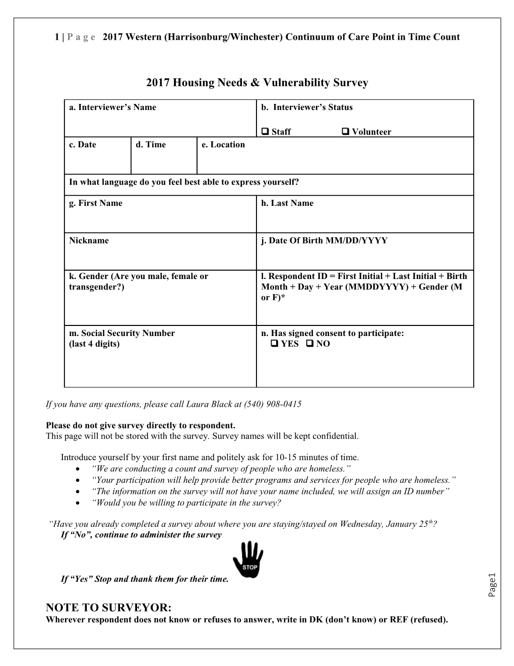 Virginia 2005 Homeless Survey Results