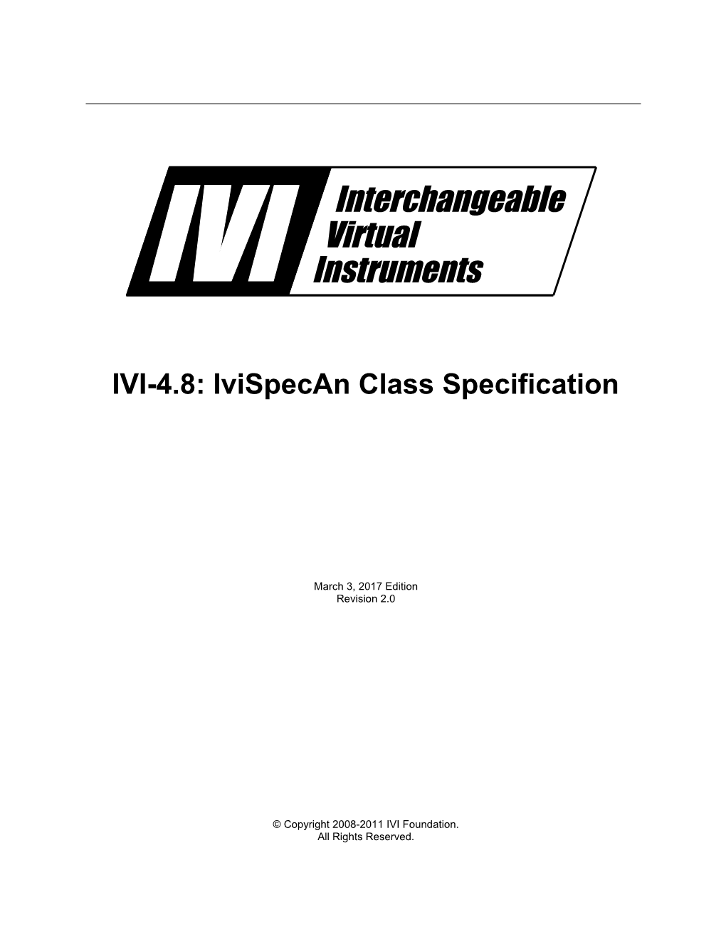 Ivispecan Class Specification
