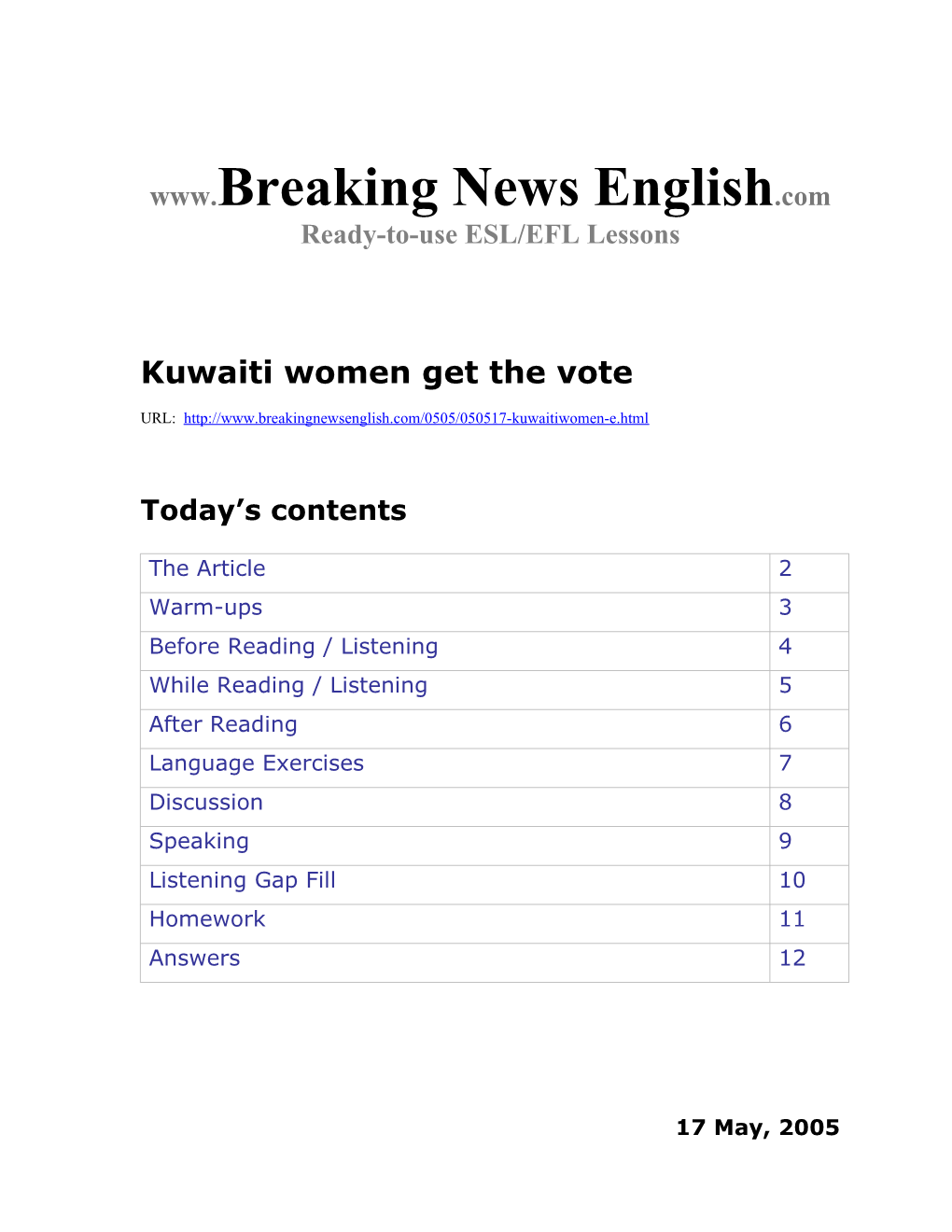 Kuwaiti Women Get the Vote