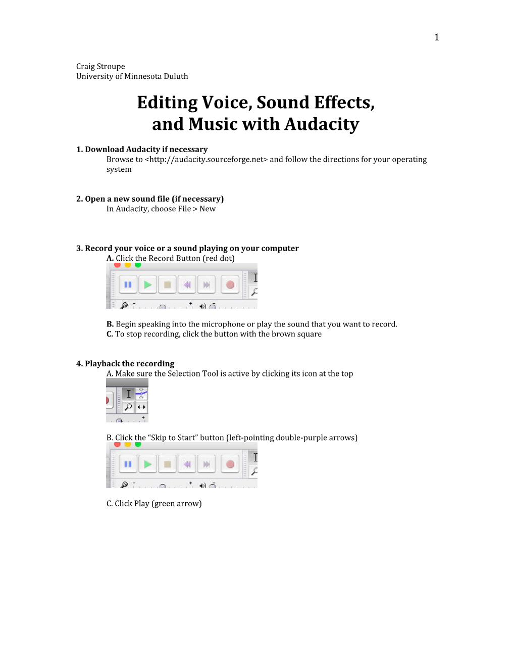 Editing Voice, Sound Effects