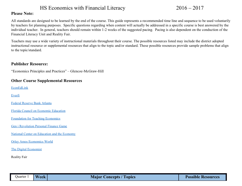 HS Economics with Financial Literacy 2016 2017