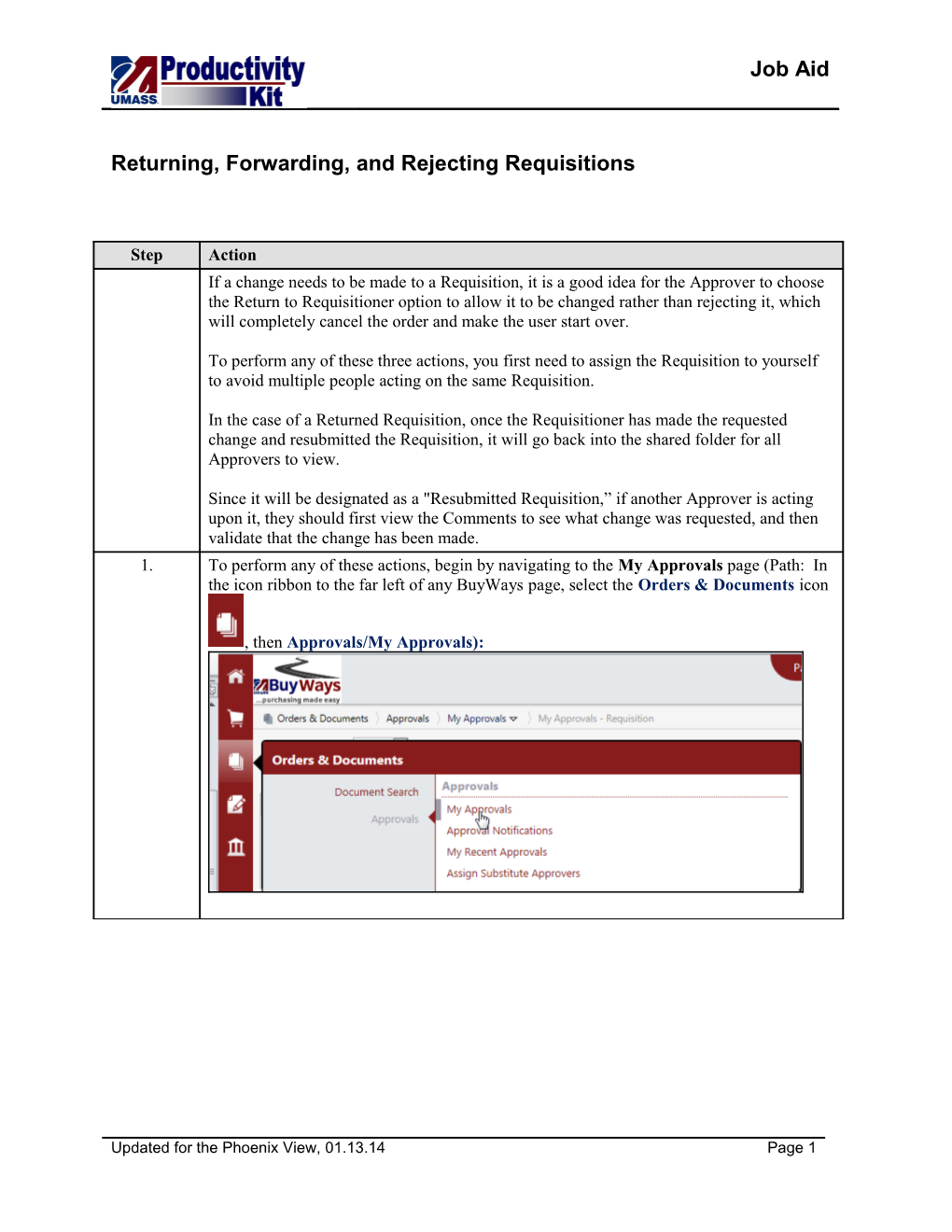 Returning, Forwarding, and Rejecting Requisitions