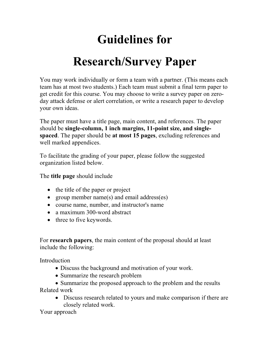 Research/Survey Paper