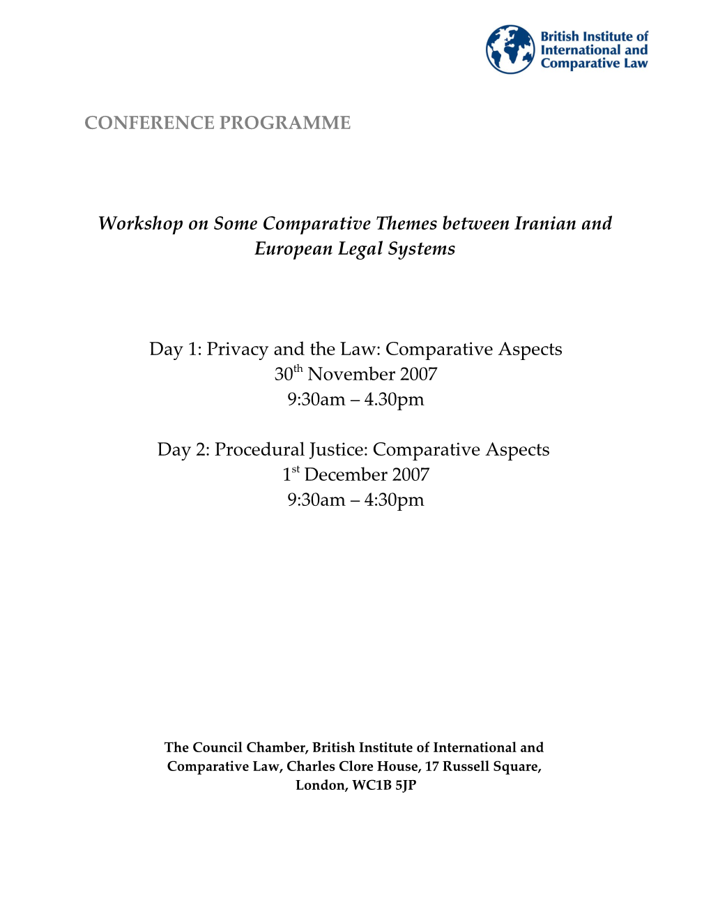 Day 1: Privacy in the Law