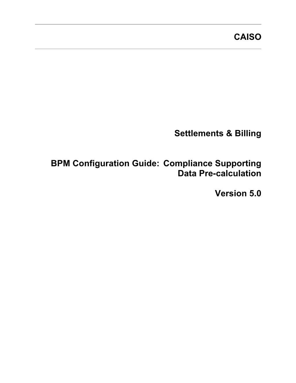 BPM - CG PC Compliance Supporting Data