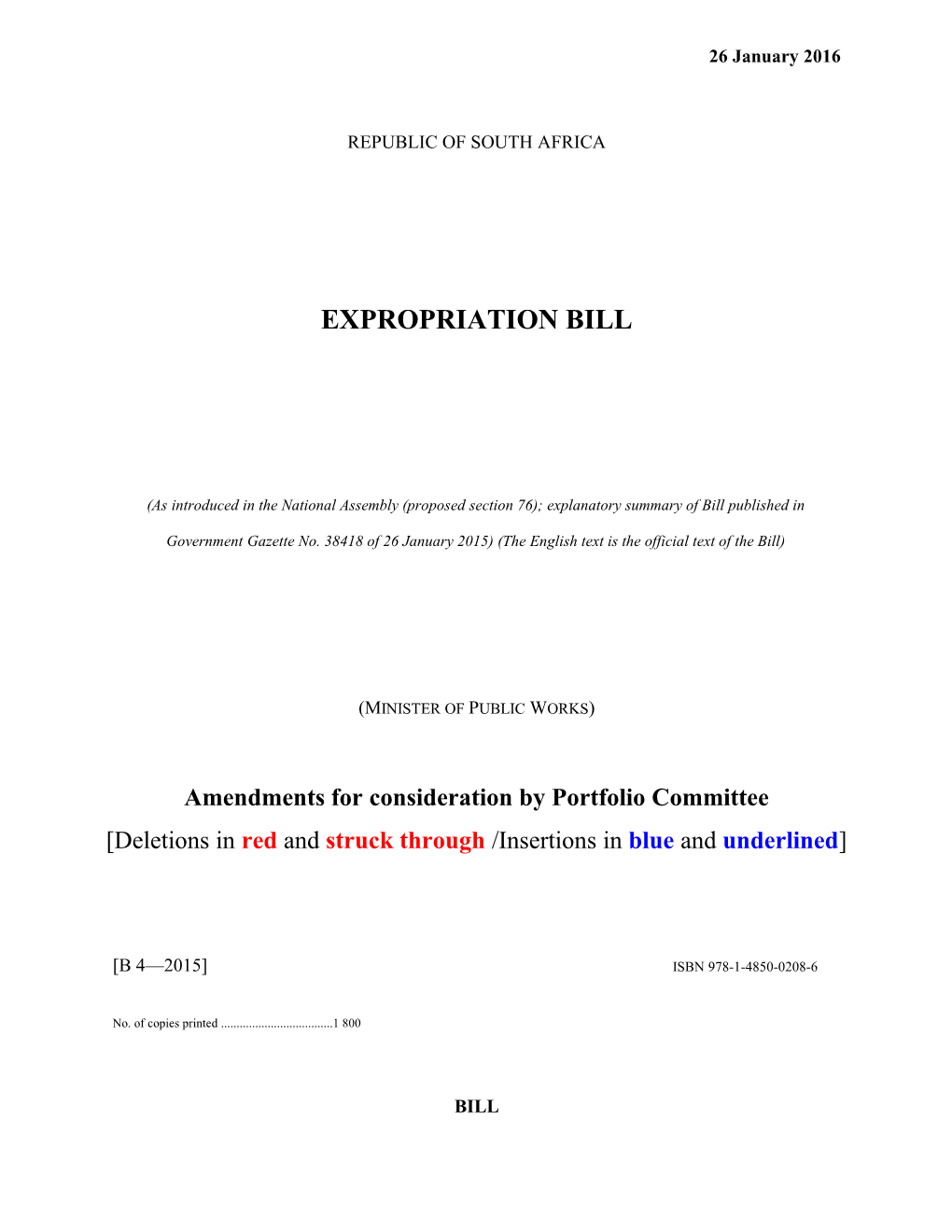 Expropriation Bill