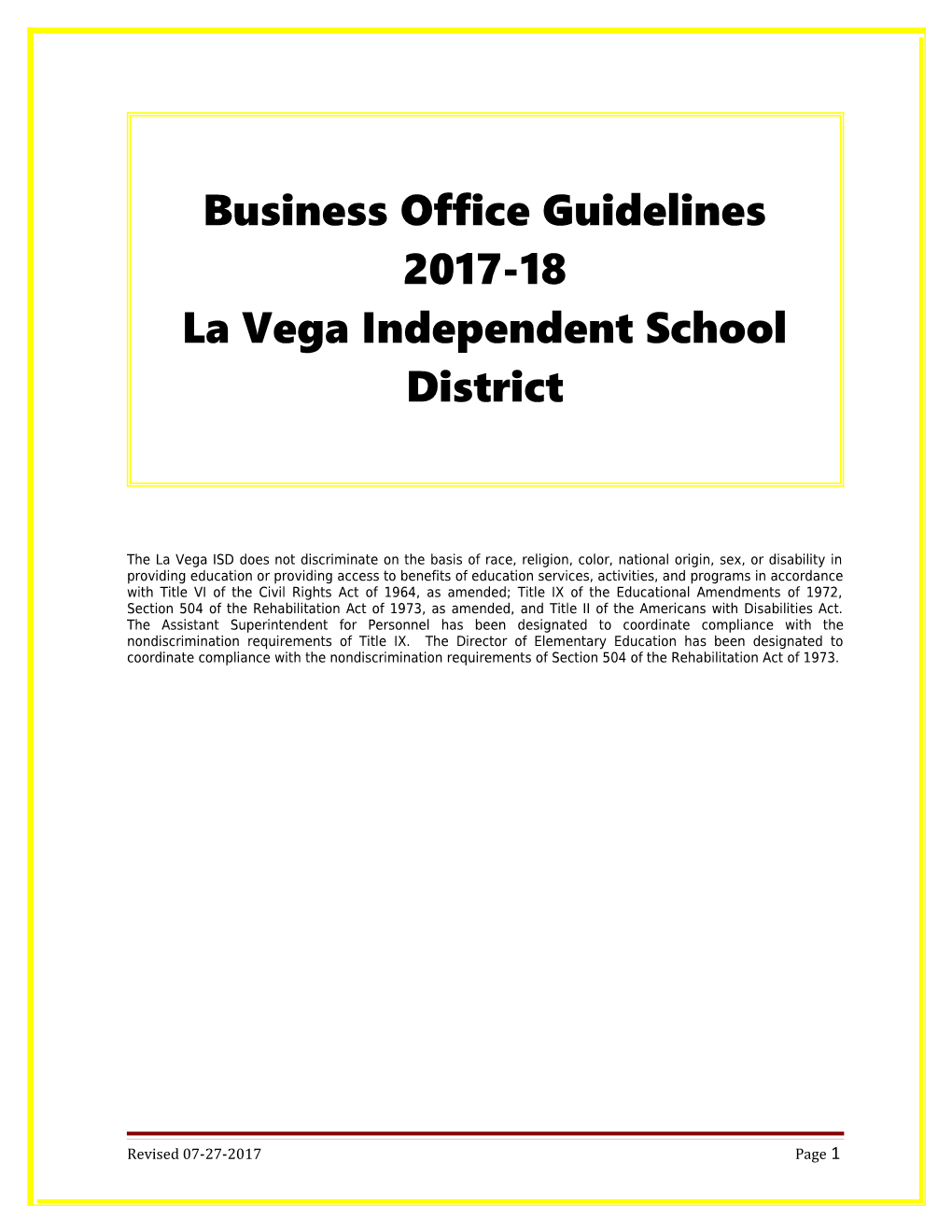 Business Office Procedures Manual