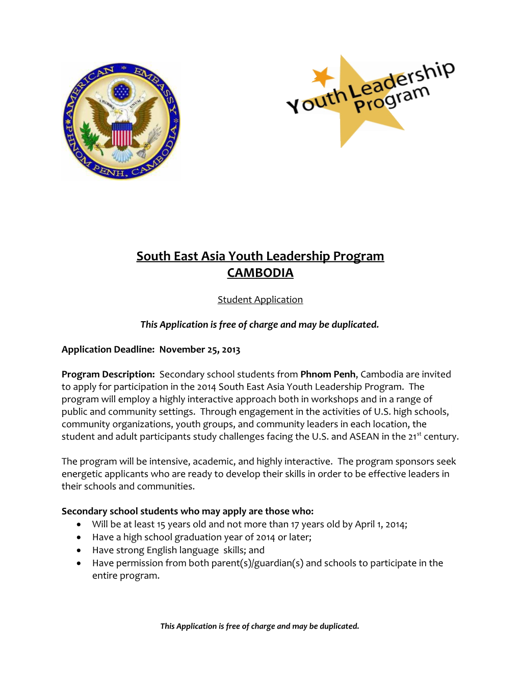 South East Asia Youth Leadership Program