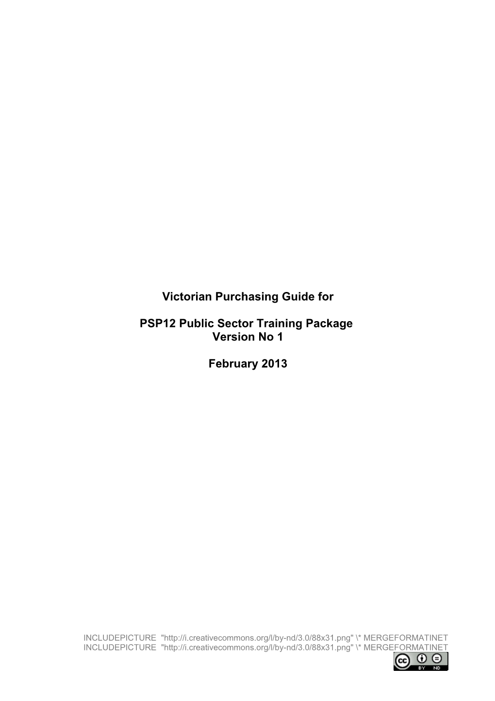 Victorian Purchasing Guide for PSP12 Public Sector Version 1