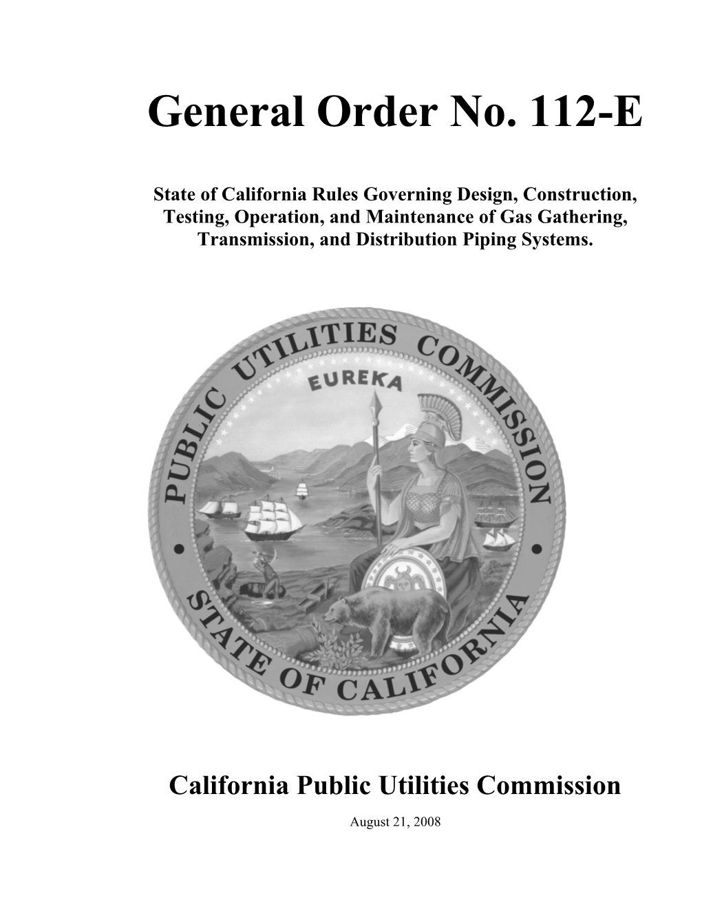 State of California Rules Governing Design, Construction