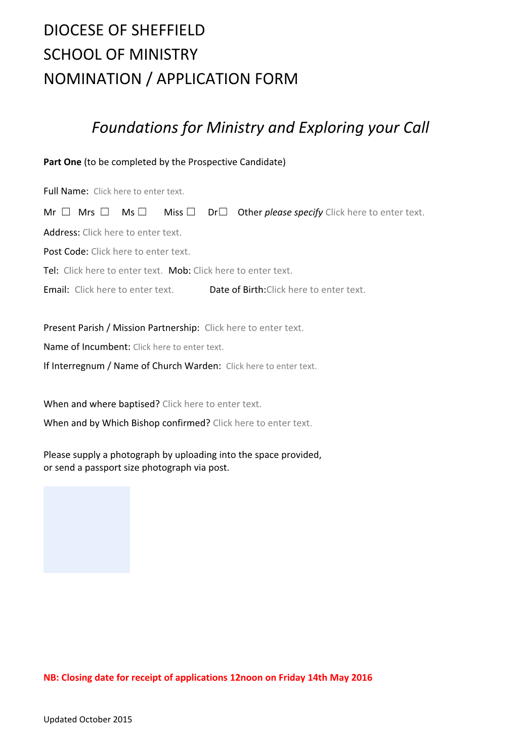 Foundations for Ministry and Exploring Your Call