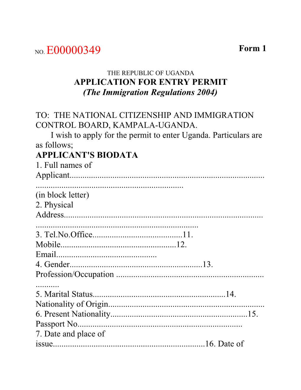 CLASS A1-(DIPLOMATIC SERVICES) 19. Particulars of Appointment Period Sought For