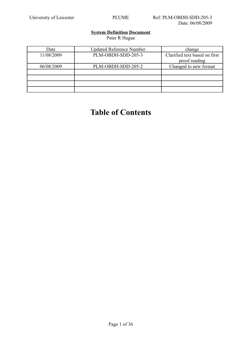 University of Leicesterplumeref: PLM-OBDH-SDD-205-3