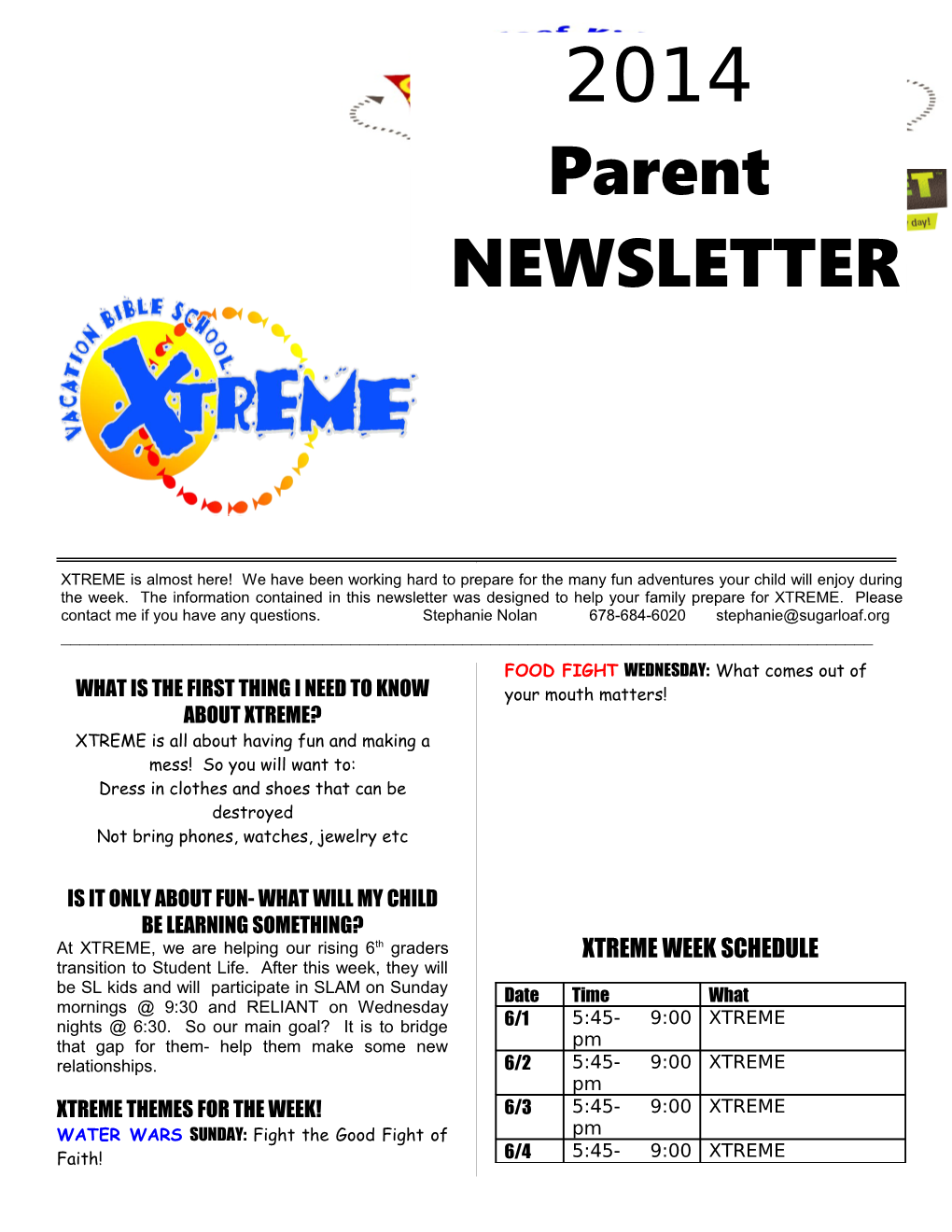 Vbs Parent Info Letter