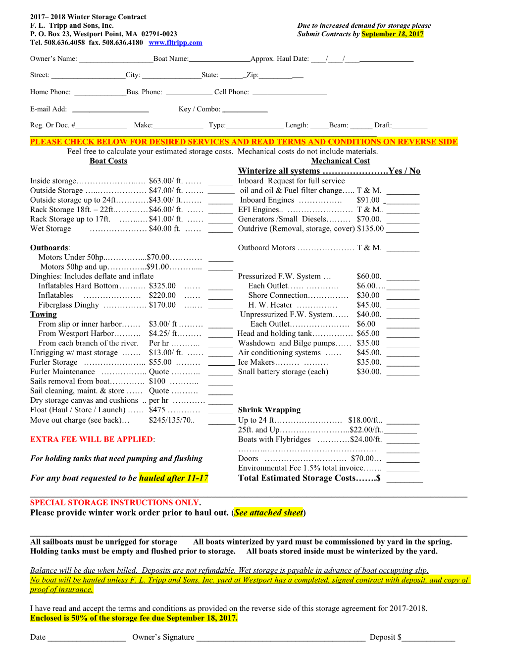 2002 2003 Winter Storage Contract