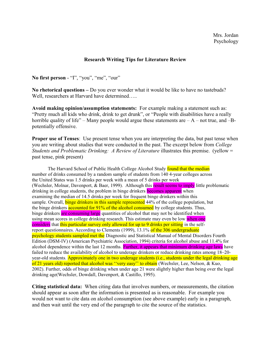 Research Writing Tips for Literature Review
