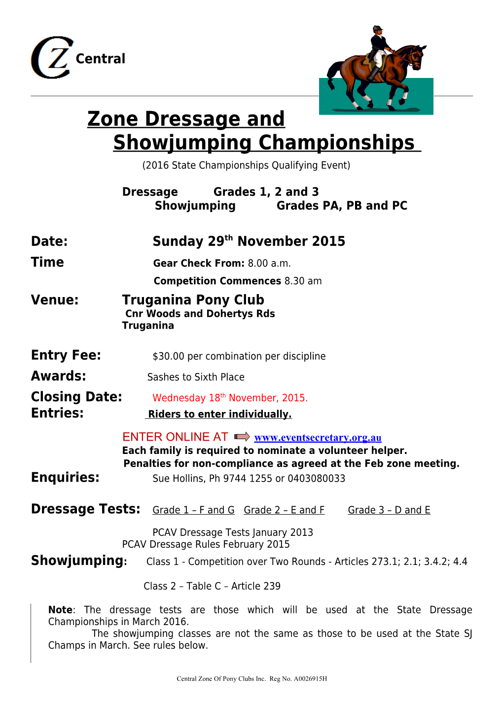 Zone Dressage and Showjumpingchampionships