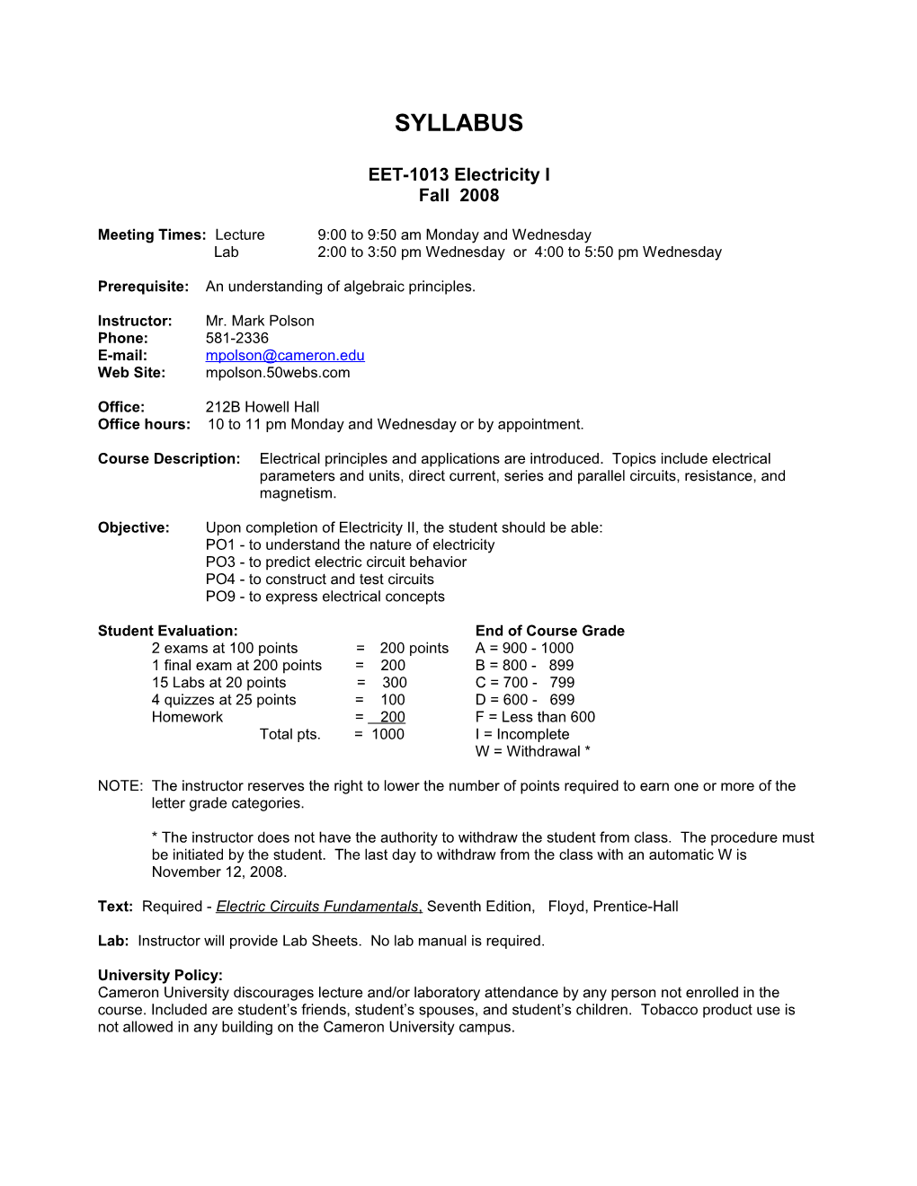 Prerequisite:An Understanding of Algebraic Principles