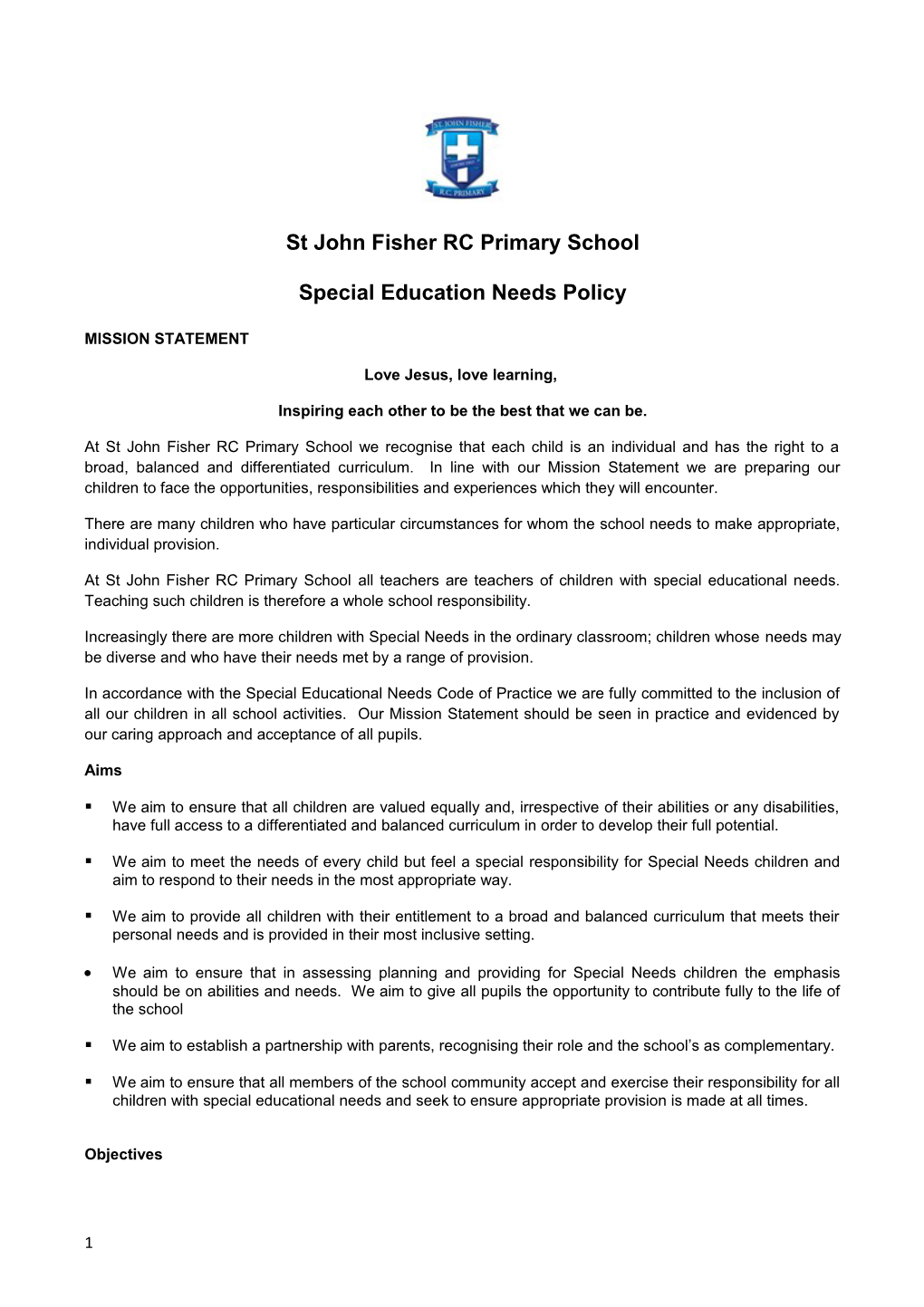 St John Fisher RC Primary School