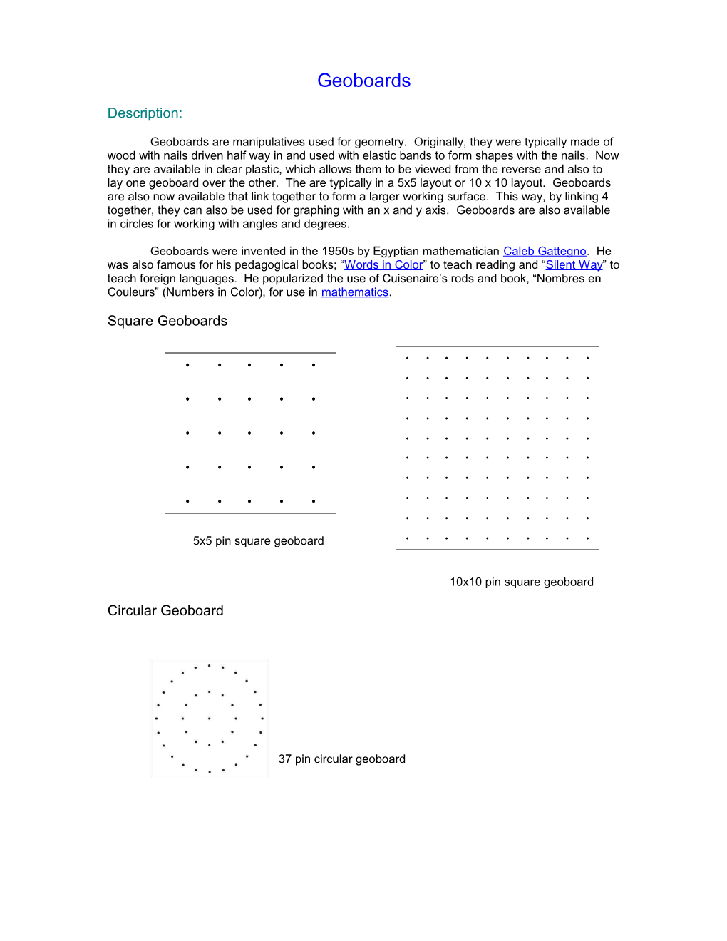 Geoboards Are Manipulatives Used for Geometry. Originally, They Were Typically Made Of