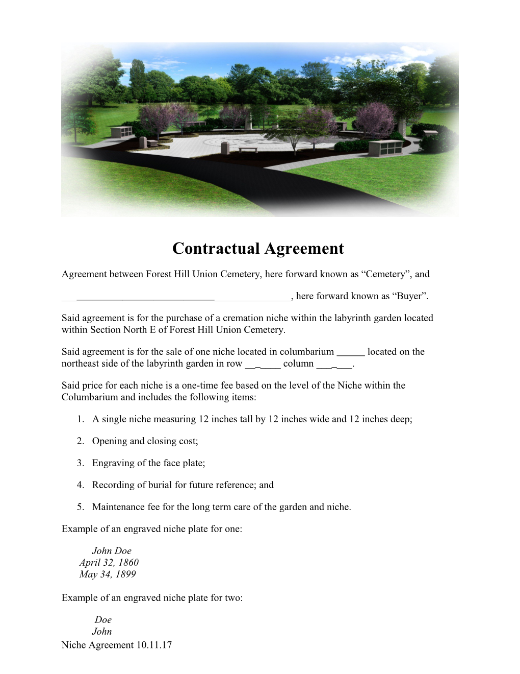 Contractual Agreement