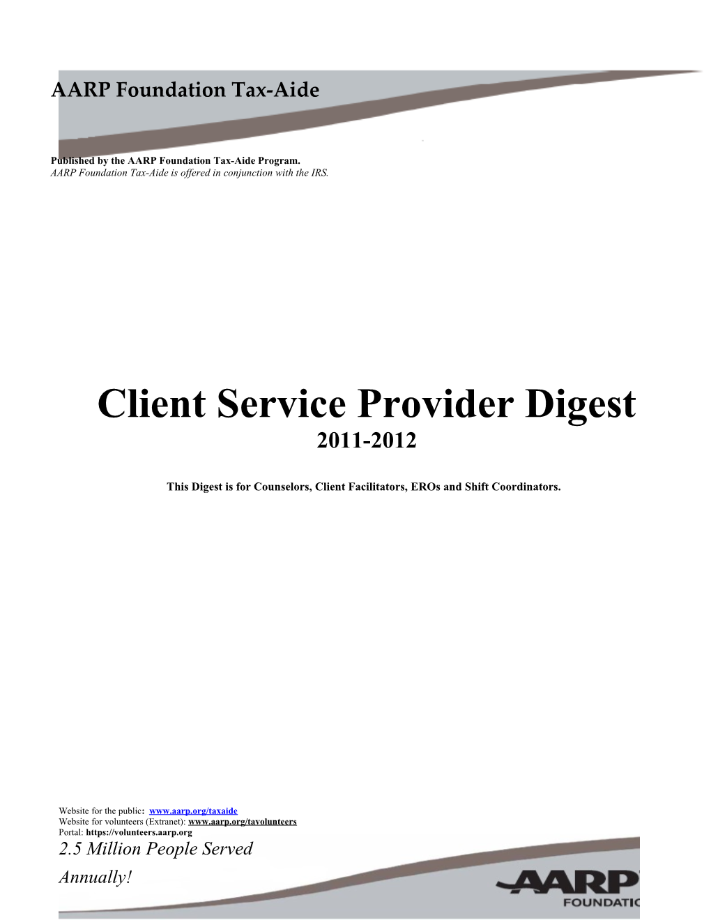 Client Service Provider Digest