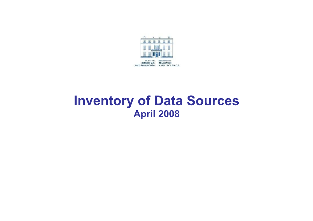 Inventory of Data Sources - Updated April 2008 (File Format Word 145KB)