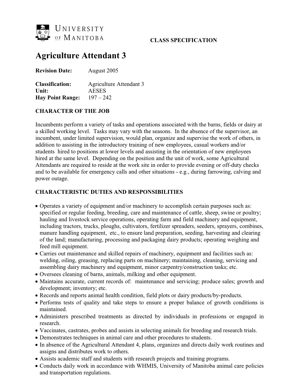 Agriculture Attendant 3