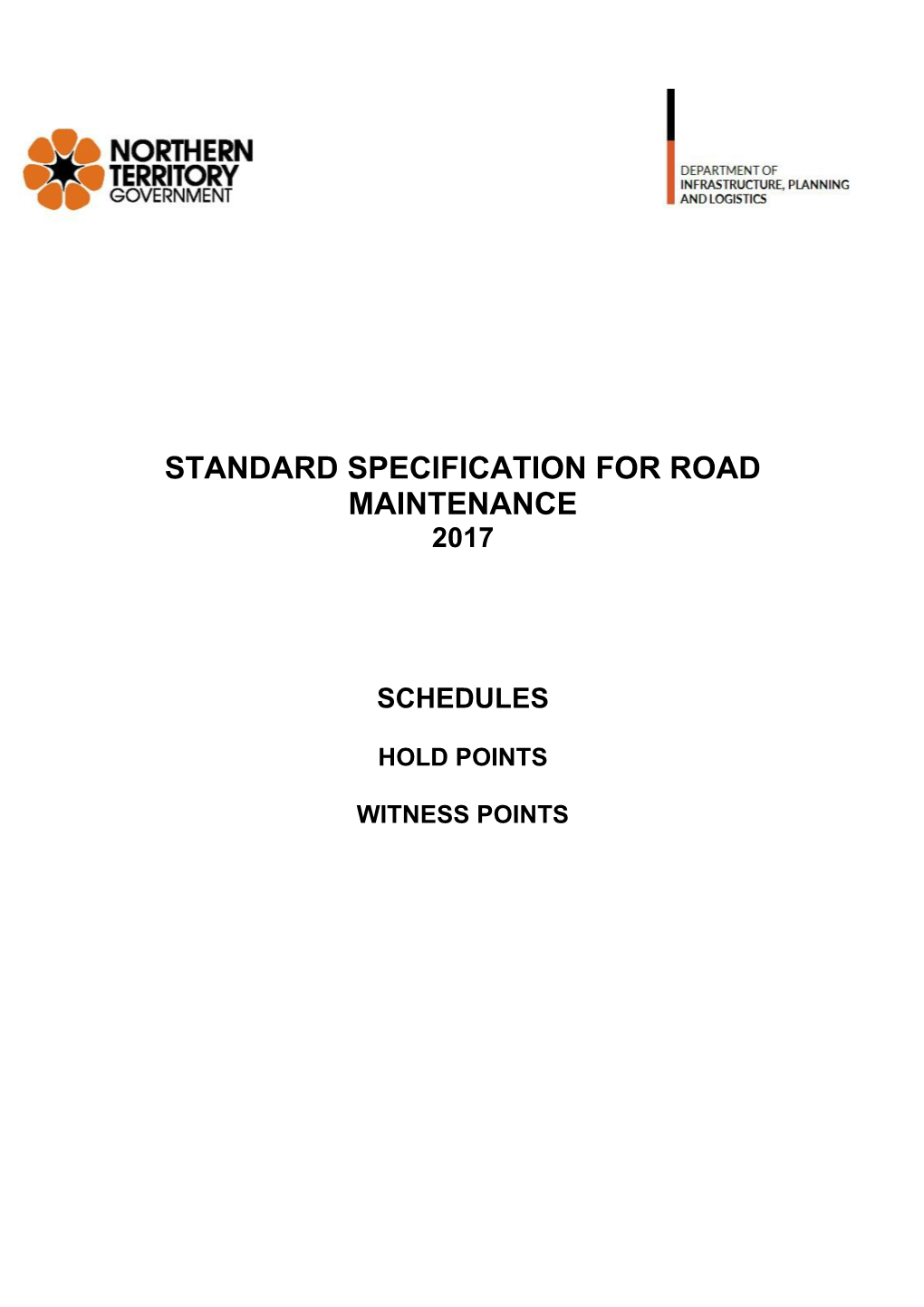Standard Specification for Road Maintenance