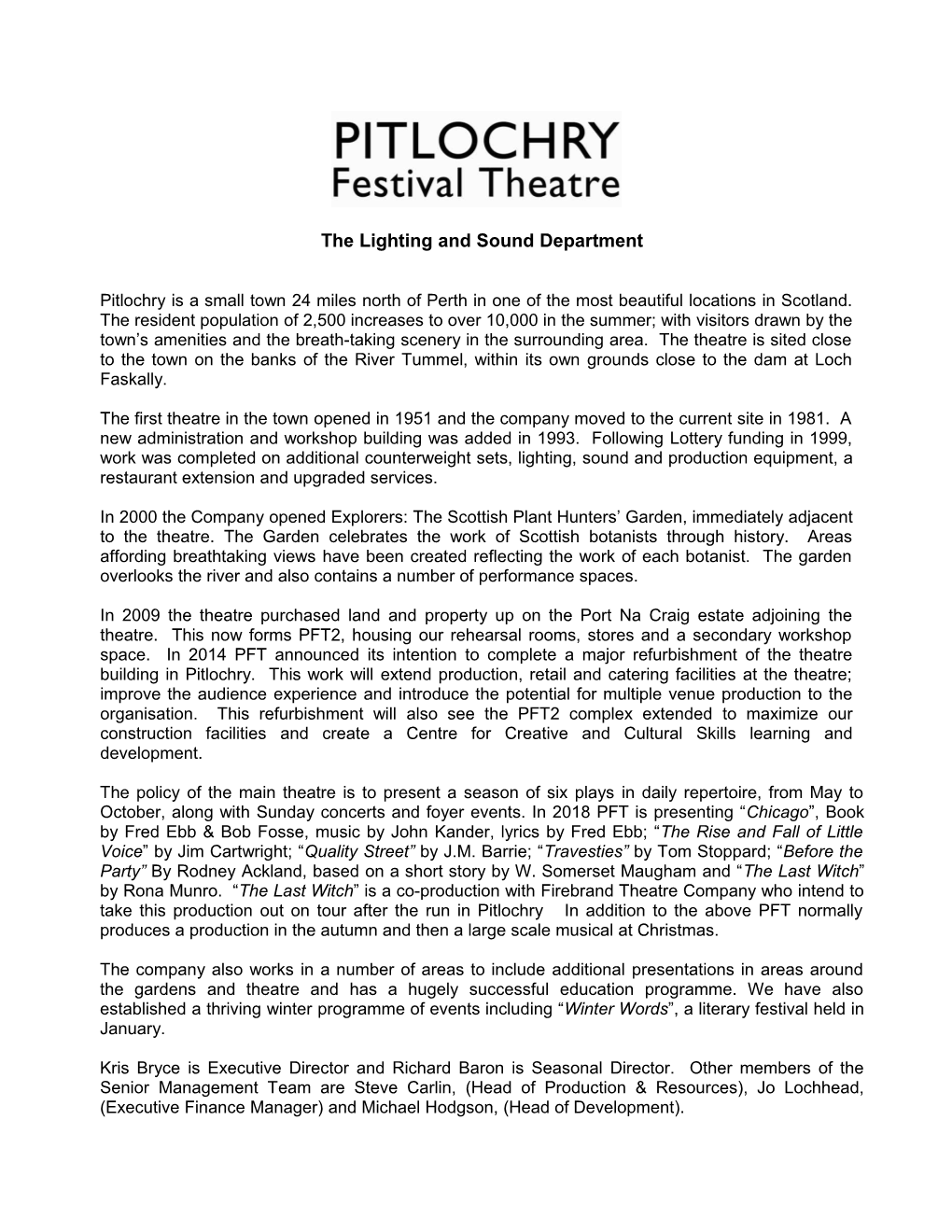 Pitlochry Festival Theatre