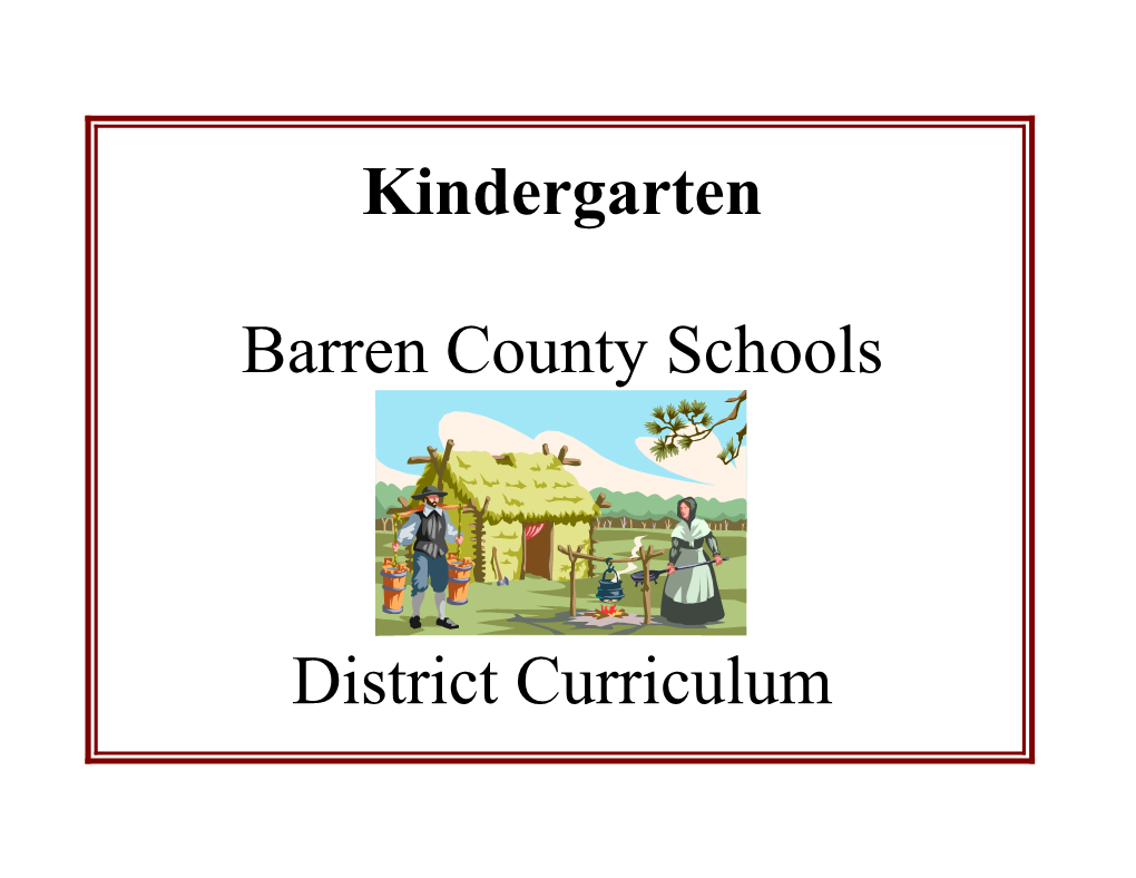 Barren County District Kindergarten Curriculum 2007 Update DRAFT