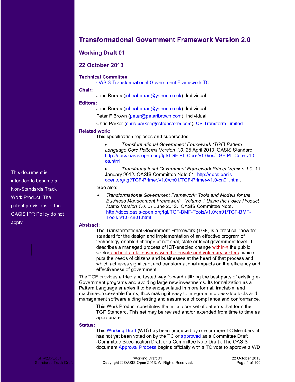 Transformational Government Framework Version 2.0