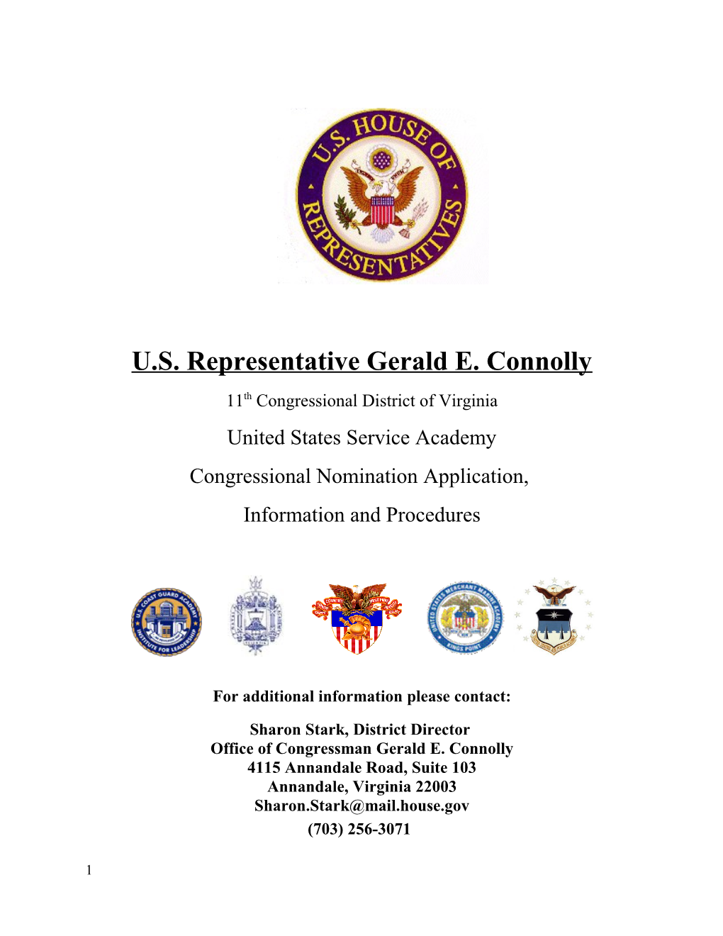 U.S. Representative Gerald E. Connolly