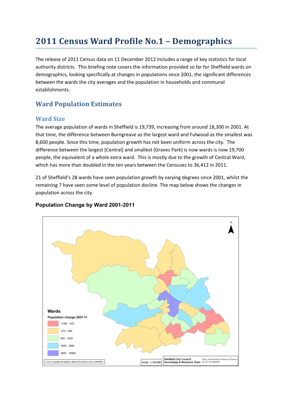 2011 Census Ward Profile No.1 Demographics