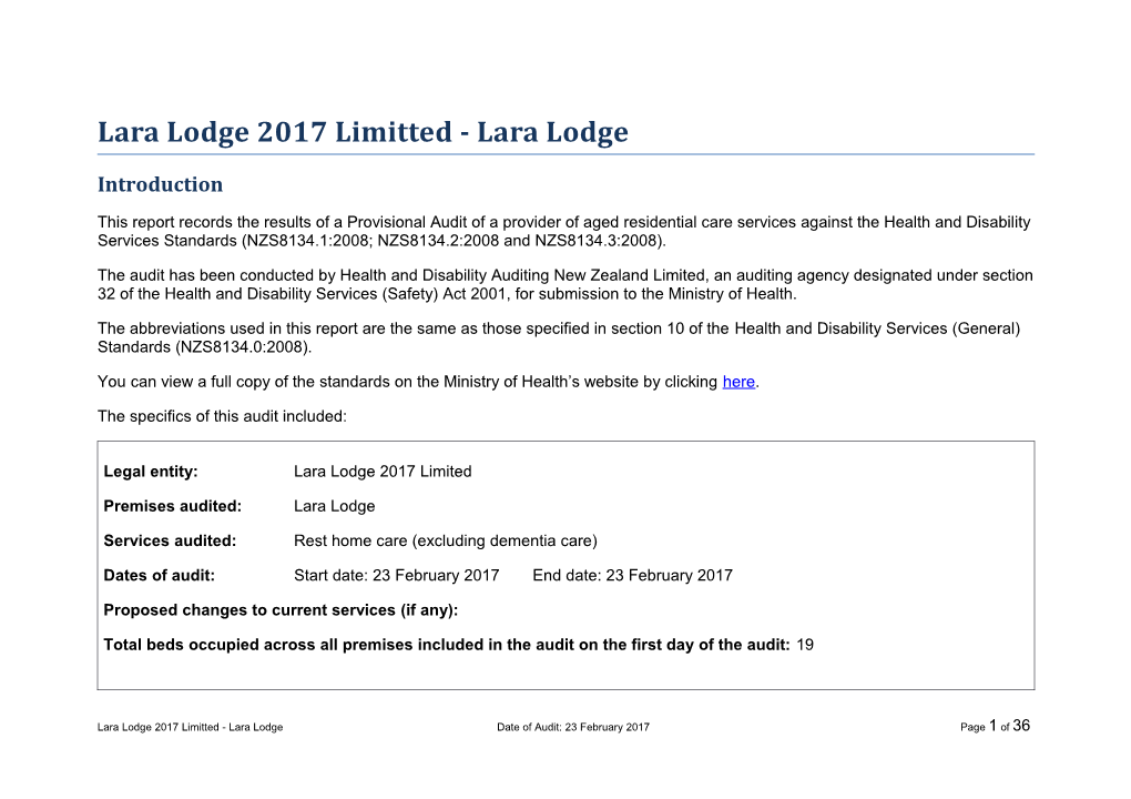 Lara Lodge 2017 Limitted - Lara Lodge