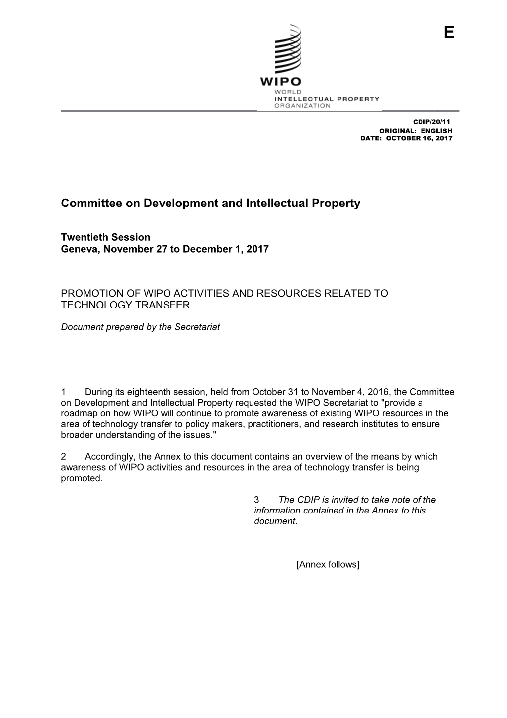 Committee on Development and Intellectual Property