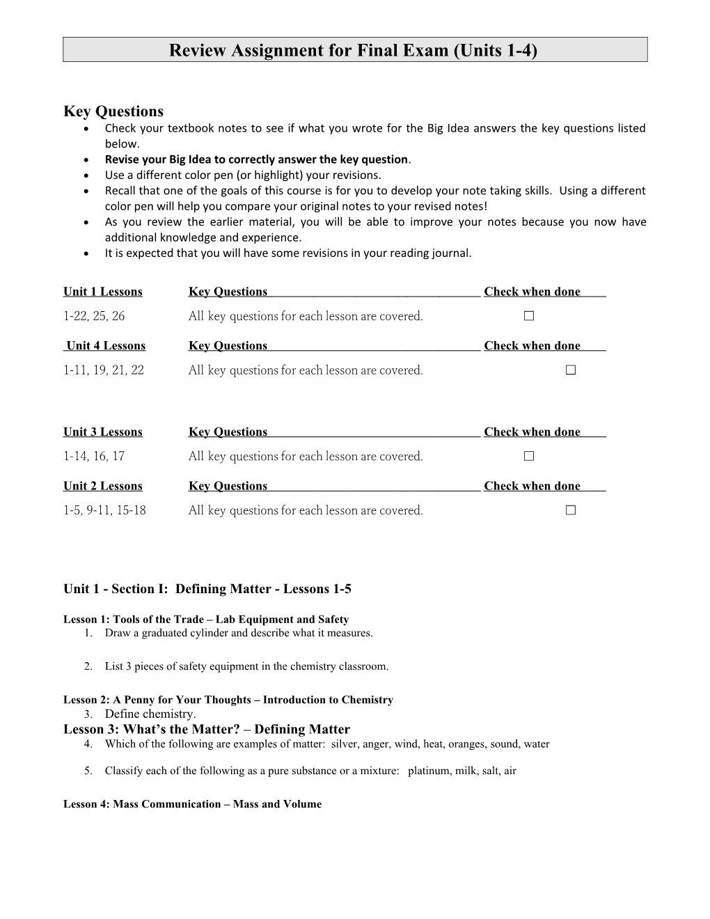 Reviewassignmentfor Final Exam (Units 1-4)