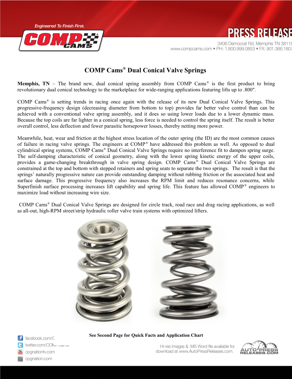 COMP Cams Dual Conical Valve Springs