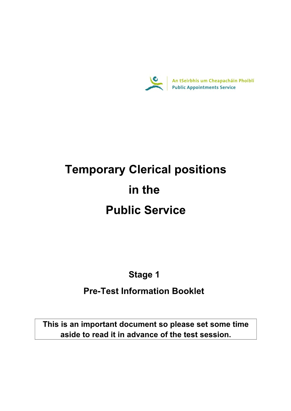 Temporary Clerical Positions