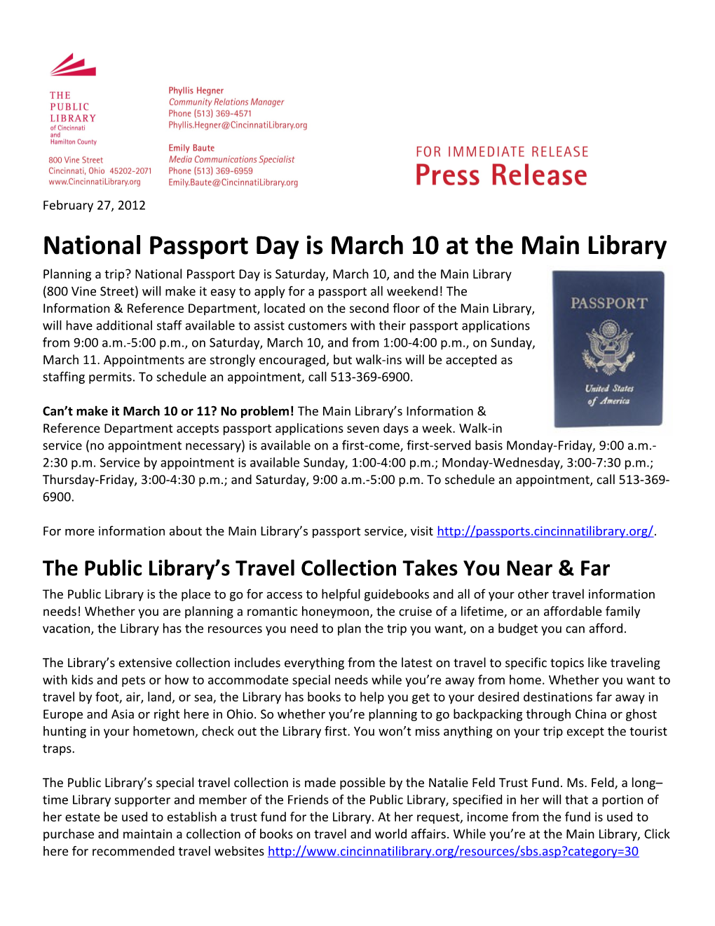 National Passport Day, March 10
