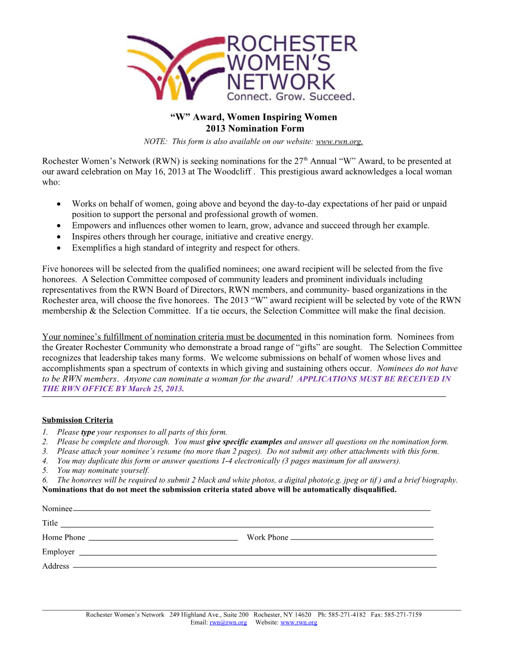 Rochester Women S Network