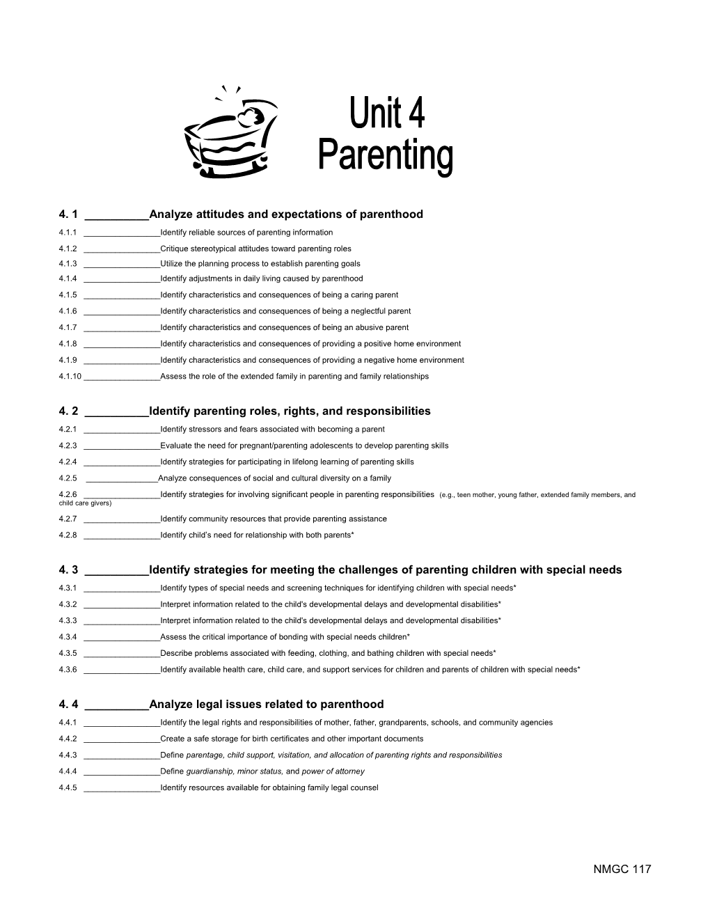 4. 1 ______Analyze Attitudes and Expectations of Parenthood