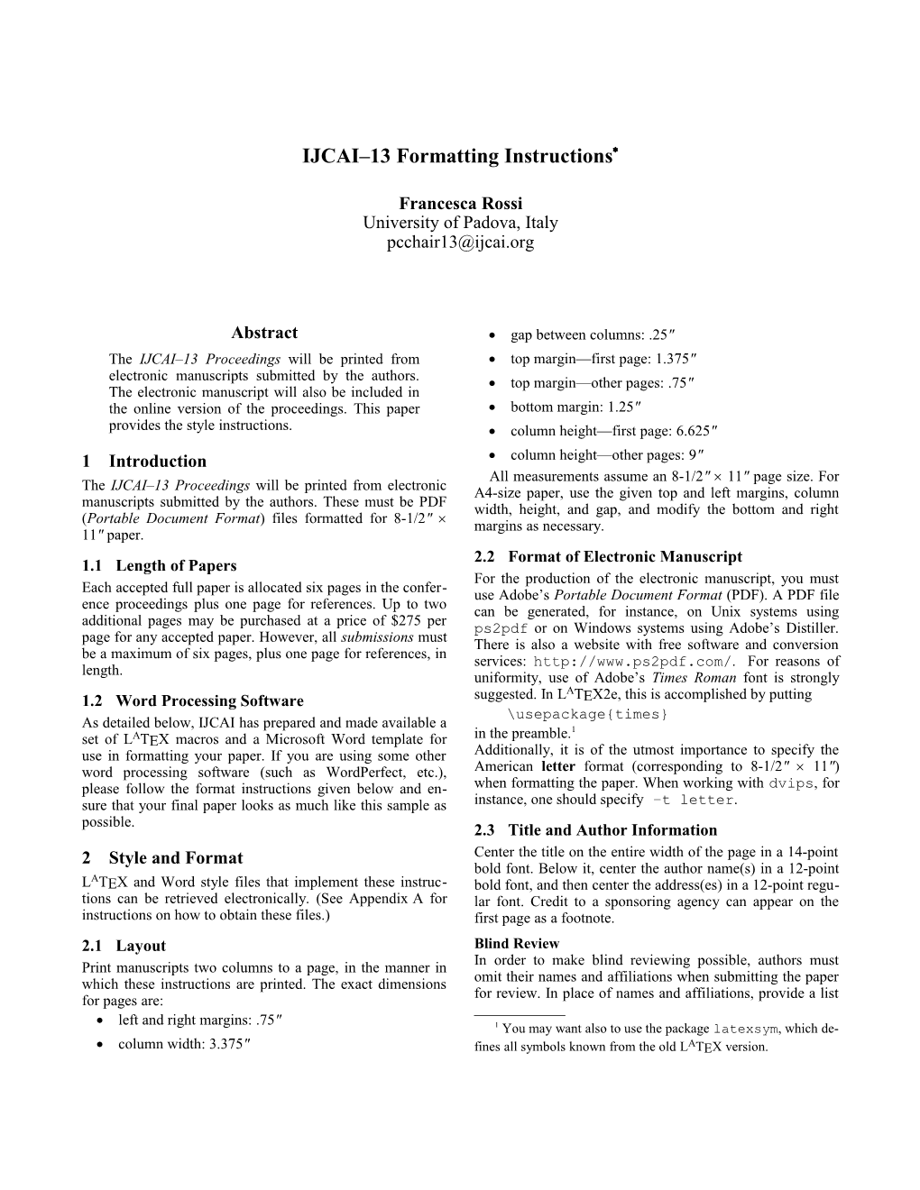 AAAI Proceedings Template