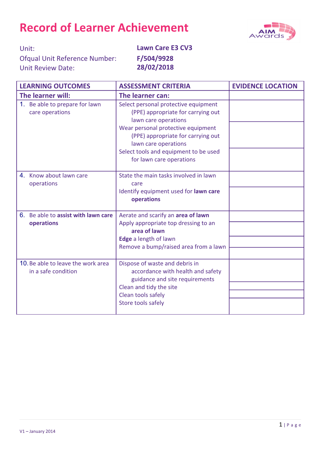 Assessment Requirements s3